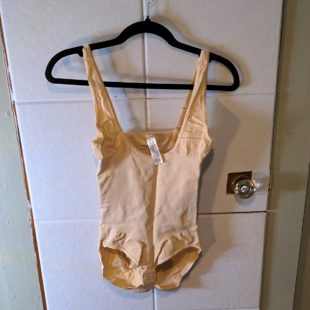 SPANX Cream Shapewear Bodysuit